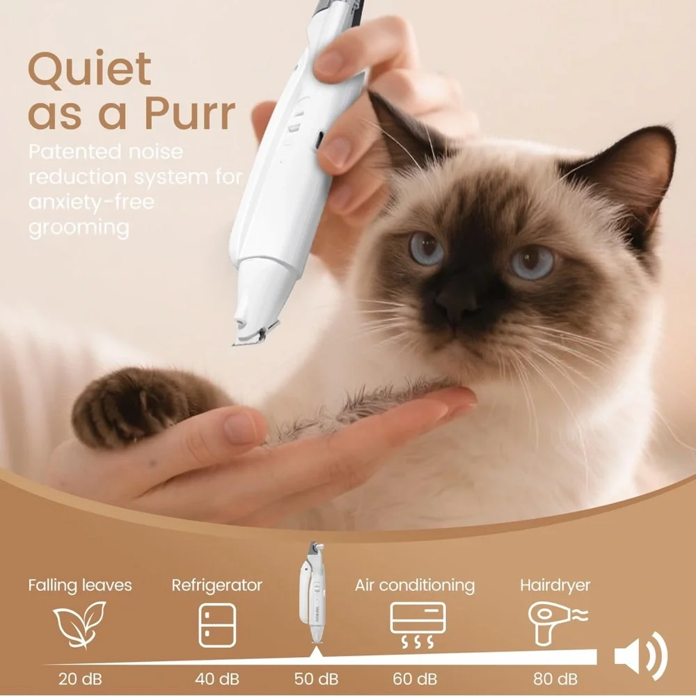 2 in 1 Dog/Cat Nail Trimmers and Clippers with LED Light,Waterproof Splash Guard